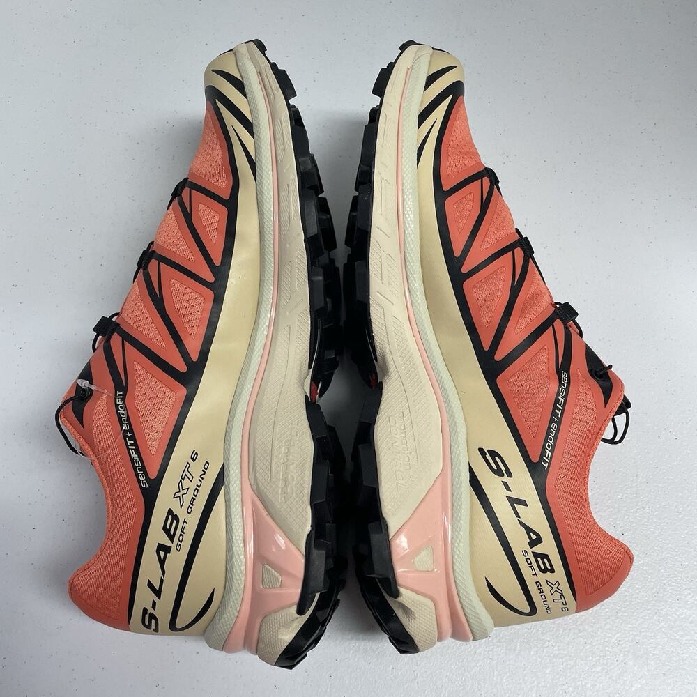Salomon XT-6 Living Coral L47445000 Size 10.5 Trail Running Hiking Orange Pink - Picture 4 of 7